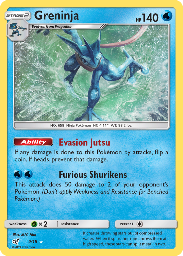 Greninja Pokémon Card 009/018 from Detective Pikachu