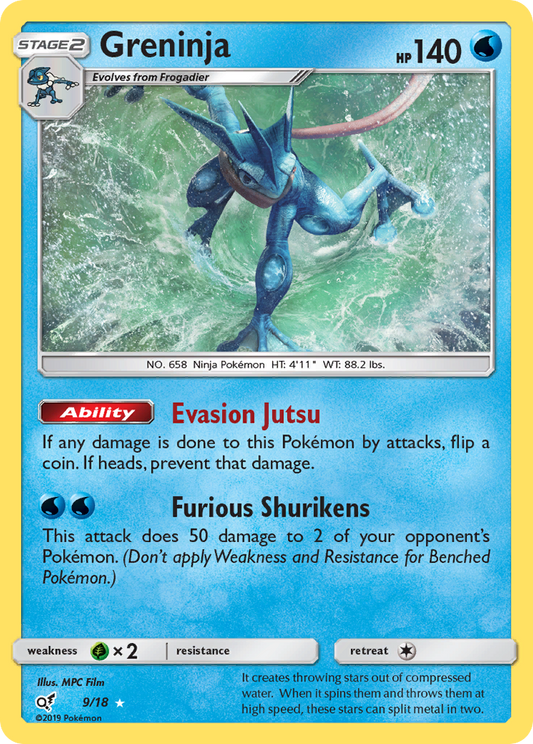 Greninja Pokémon Card 009/018 from Detective Pikachu