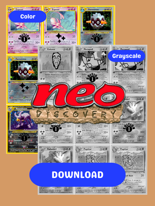 Neo: Discovery Printable Master and Complete Set Binder Placeholders + Checklist (Digital Download)