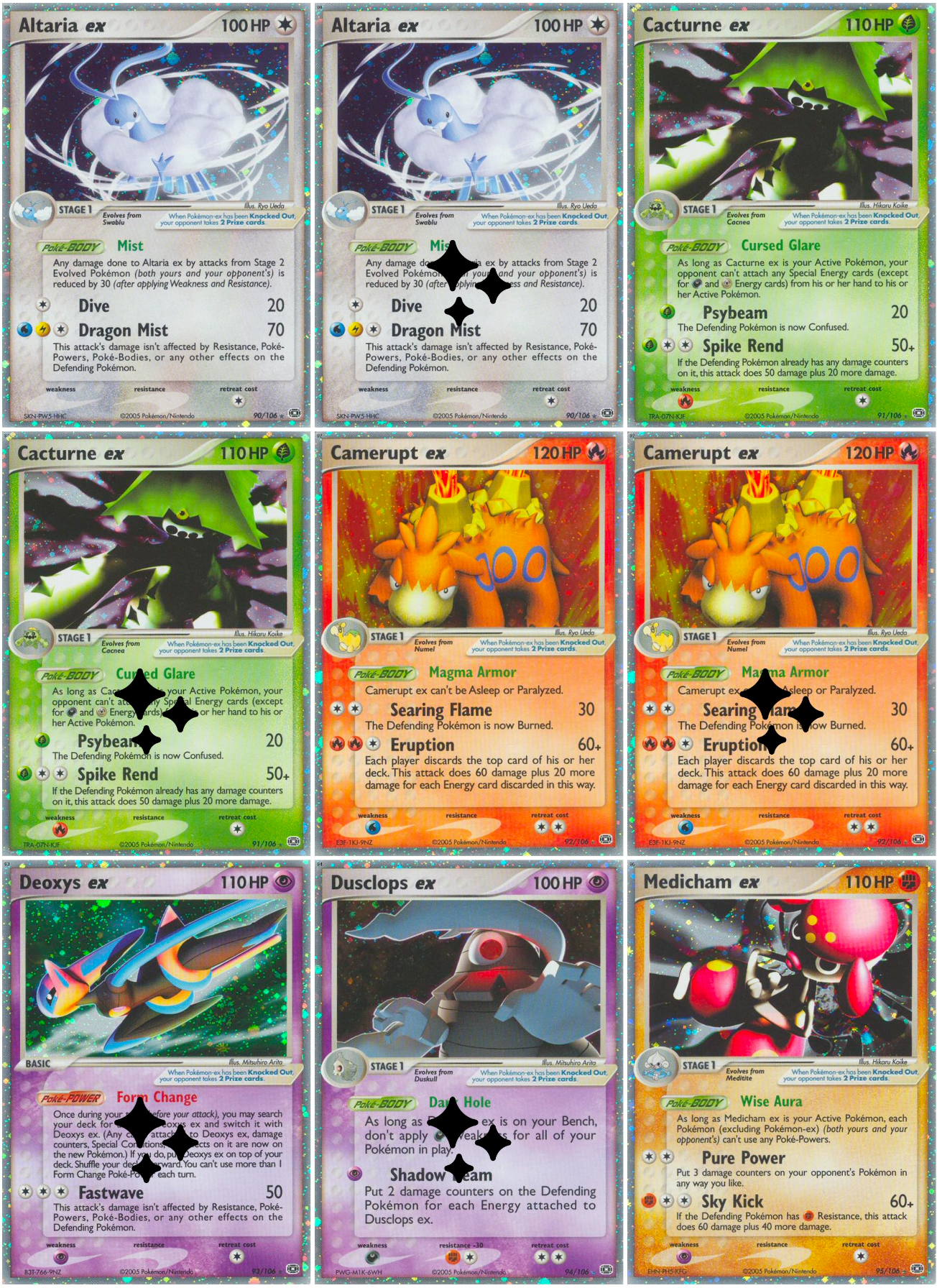 EX: Emerald Printable Master and Complete Set Binder Placeholders + Checklist (Digital Download)