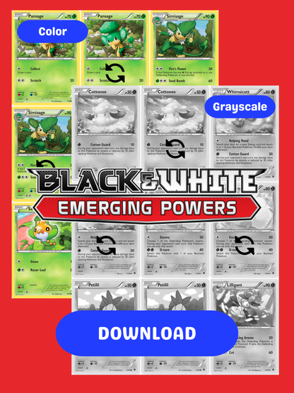Black & White: Emerging Powers Printable Master and Complete Set Binder Placeholders + Checklist (Digital Download)