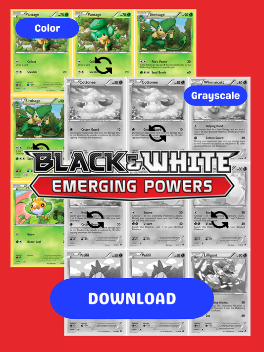 Black & White: Emerging Powers Printable Master and Complete Set Binder Placeholders + Checklist (Digital Download)