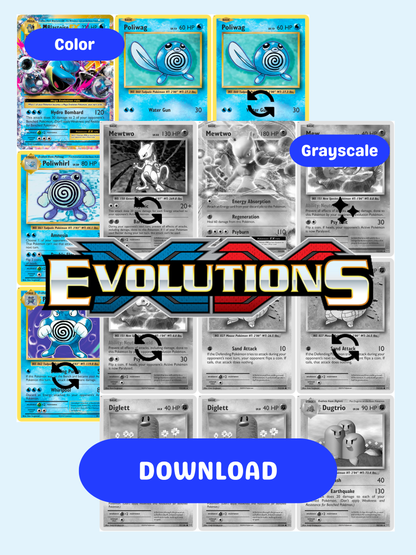 XY: Evolutions Printable Master and Complete Set Binder Placeholders + Checklist (Digital Download)