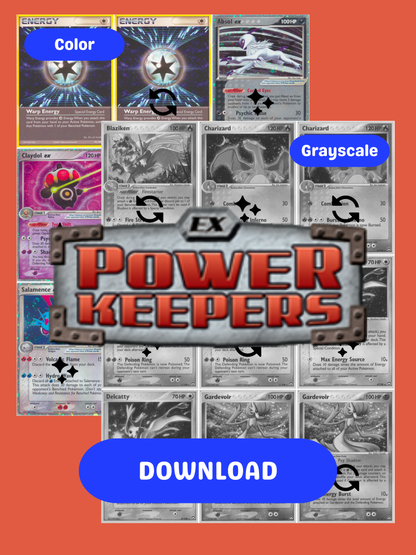 EX: Power Keepers Printable Master and Complete Set Binder Placeholders + Checklist (Digital Download)