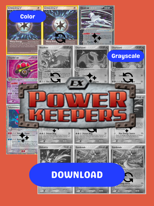 EX: Power Keepers Printable Master and Complete Set Binder Placeholders + Checklist (Digital Download)