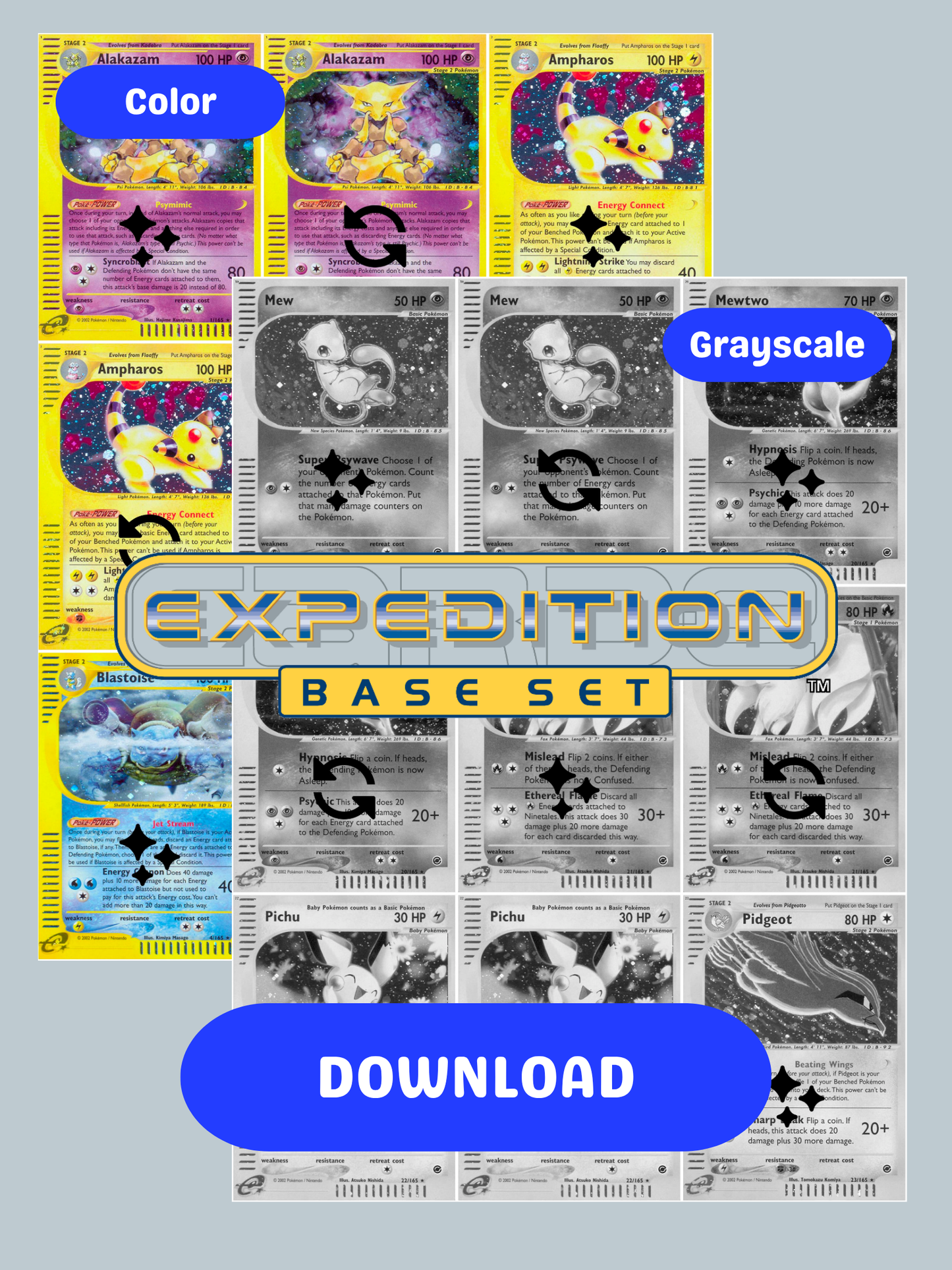 E-Card: Expedition Base Set Printable Master and Complete Set Binder Placeholders + Checklist (Digital Download)
