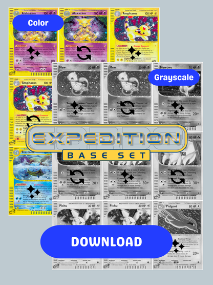 E-Card: Expedition Base Set Printable Master and Complete Set Binder Placeholders + Checklist (Digital Download)