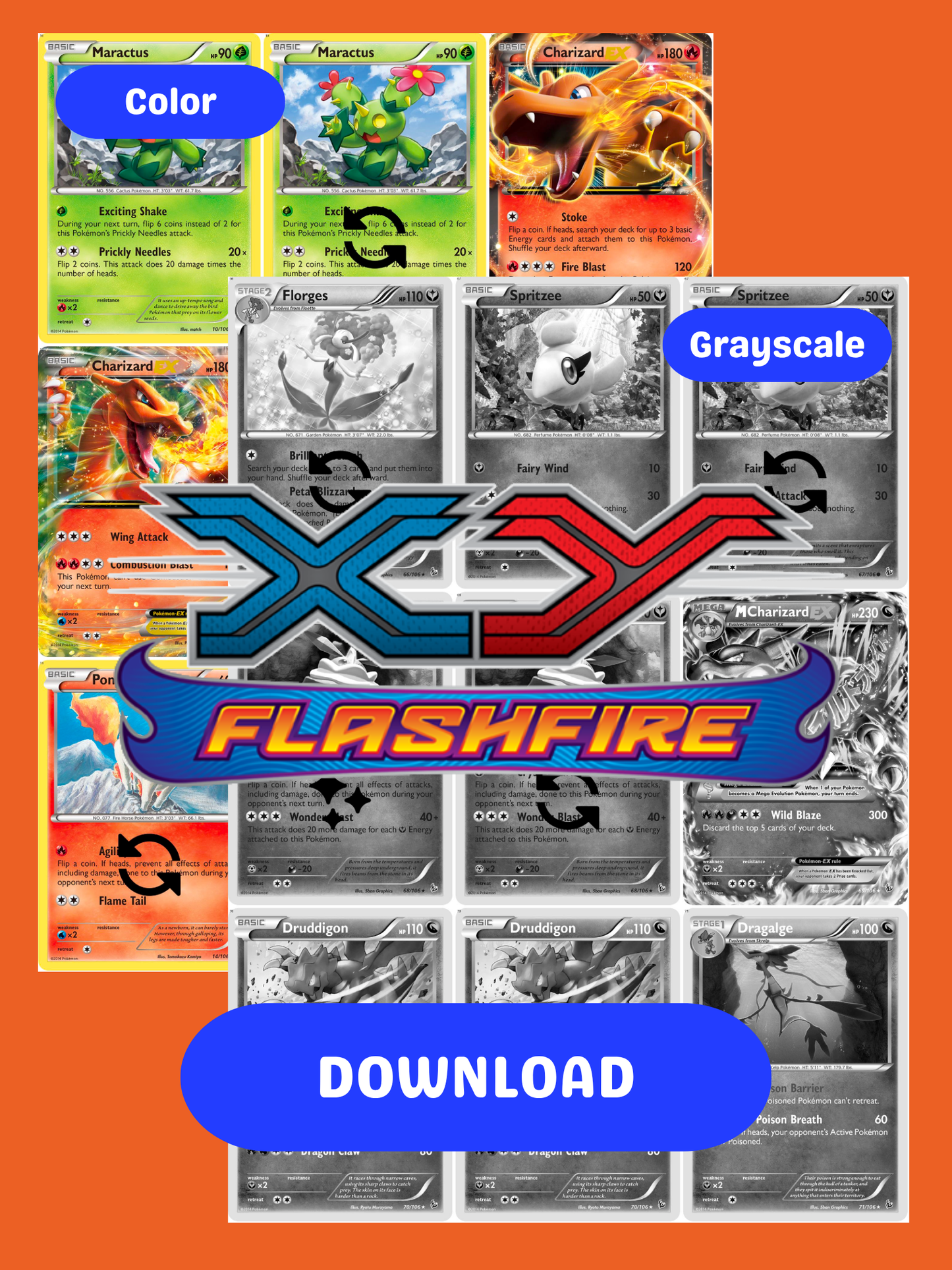 XY: Flashfire Promos Printable Master Set Binder Placeholders + Checklist (Digital Download)