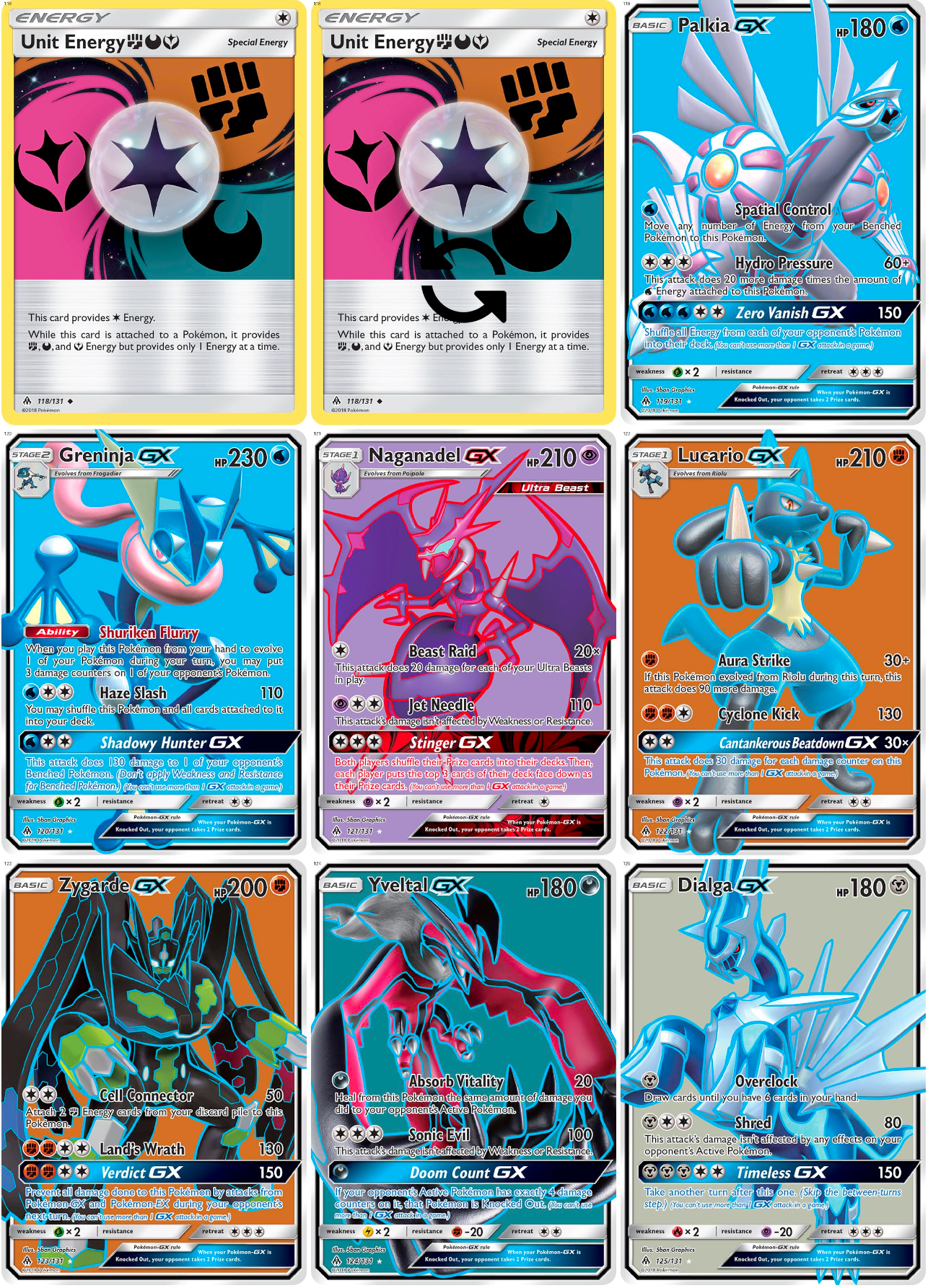 Sun & Moon: Forbidden Light Printable Master and Complete Set Binder Placeholders + Checklist (Digital Download)