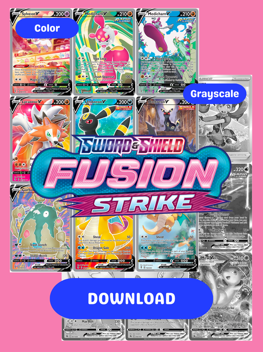 Sword & Shield: Fusion Strike Printable Master and Complete Set Binder Placeholders + Checklist (Digital Download)