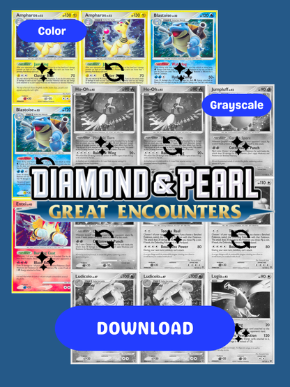 Diamond & Pearl: Great Encounters Printable Master and Complete Set Binder Placeholders + Checklist (Digital Download)