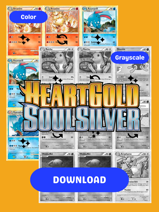 HeartGold & SoulSilver: Base Set Printable Master and Complete Set Binder Placeholders + Checklist (Digital Download)