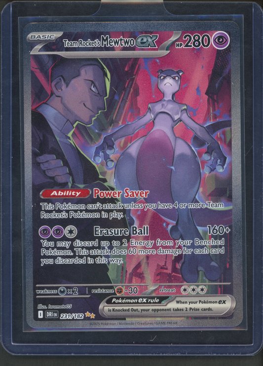 231/182 - Team Rocket's Mewtwo ex – Destined Rivals – Special Illustration Rare