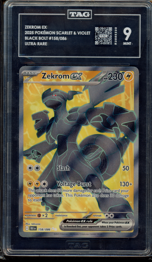 158/086 - Zekrom ex – Black Bolt – Ultra Rare (Graded)