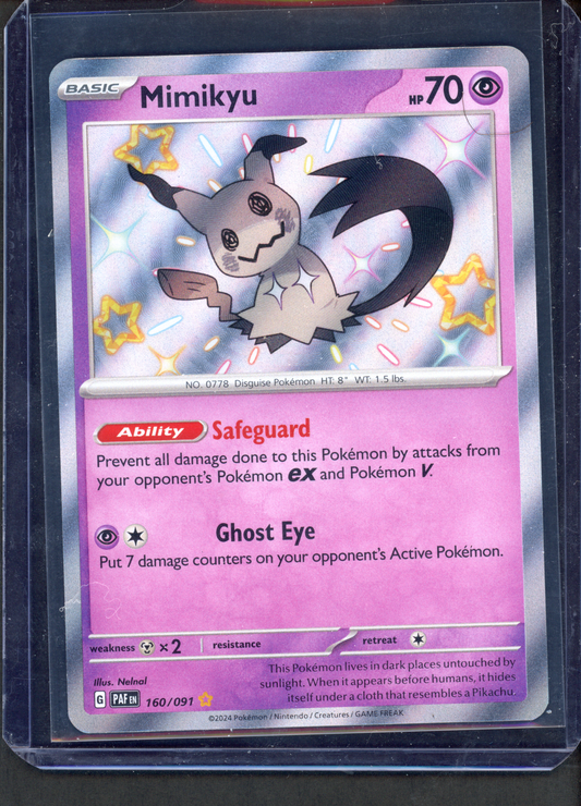 160/091 - Mimikyu – Paldean Fates – Shiny Rare