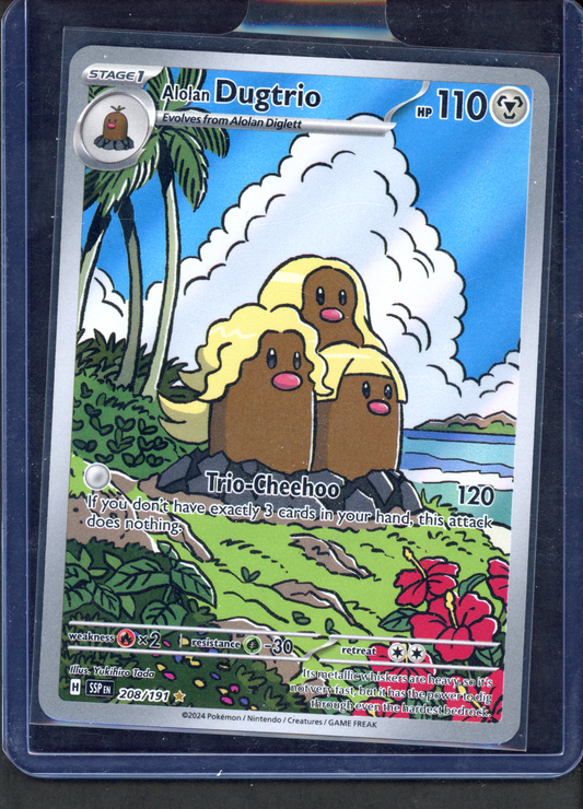 208/191 - Alolan Dugtrio – Surging Sparks – Illustration Rare