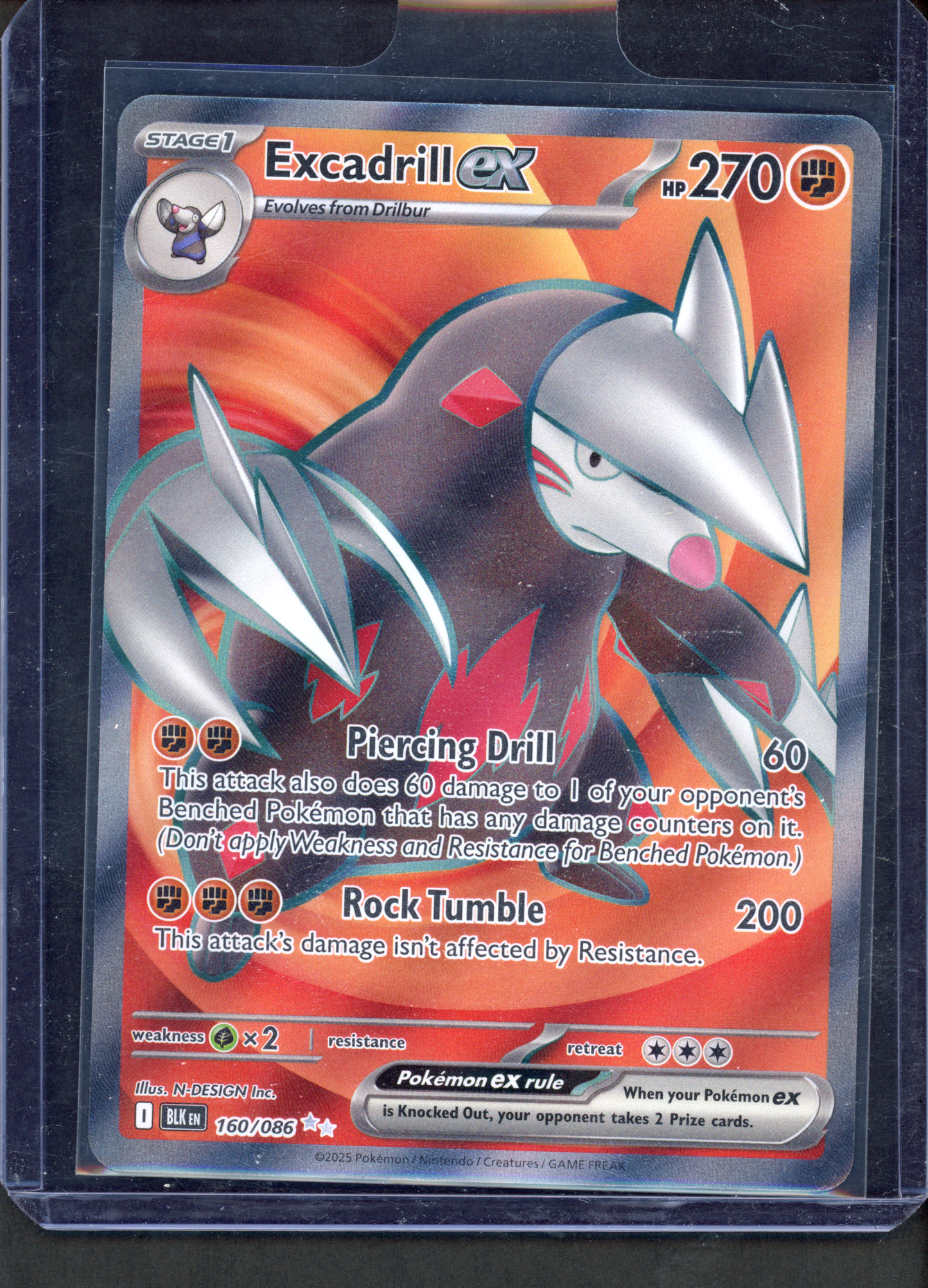 160/086 - Excadrill ex – Black Bolt – Ultra Rare