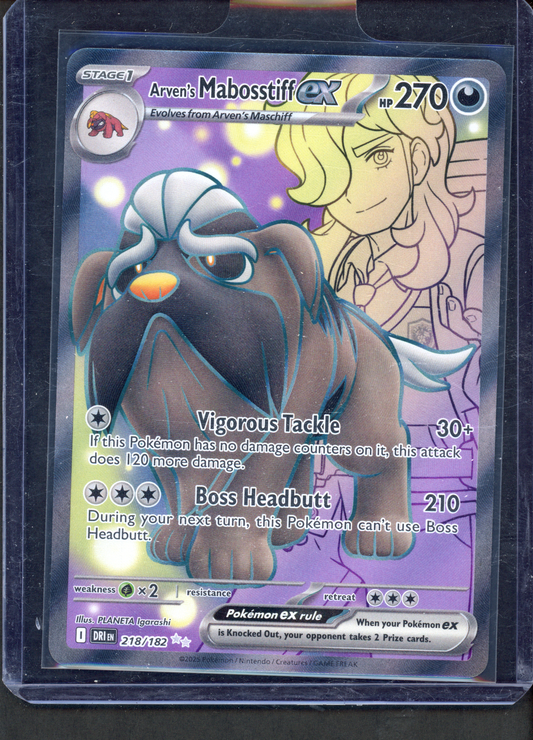 218/182 - Arven's Mabosstiff ex – Destined Rivals – Ultra Rare