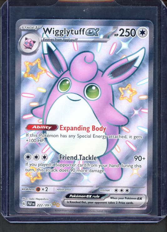 222/091 - Wigglytuff ex – Paldean Fates – Shiny Ultra Rare