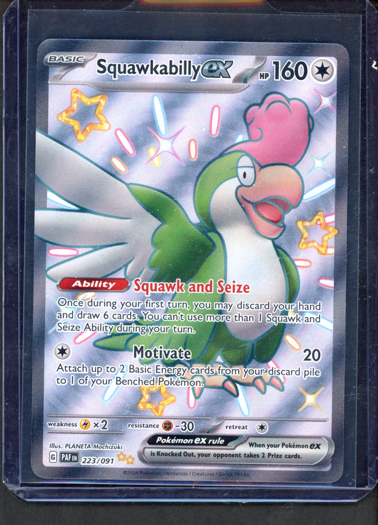 223/091 - Squawkabilly ex – Paldean Fates – Shiny Ultra Rare