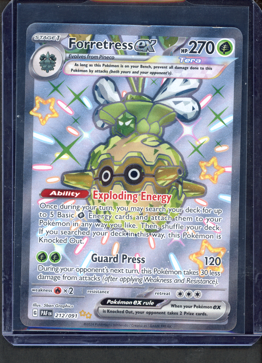 212/091 - Forretress ex – Paldean Fates – Shiny Ultra Rare