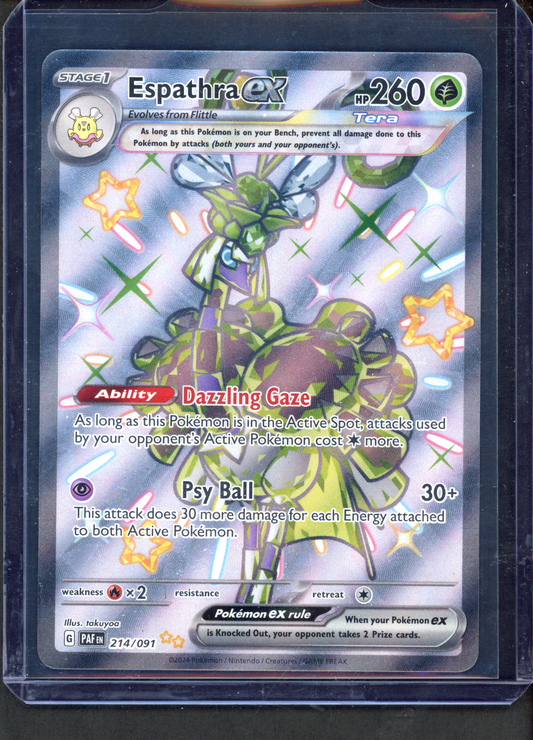 214/091 - Espathra ex – Paldean Fates – Shiny Ultra Rare