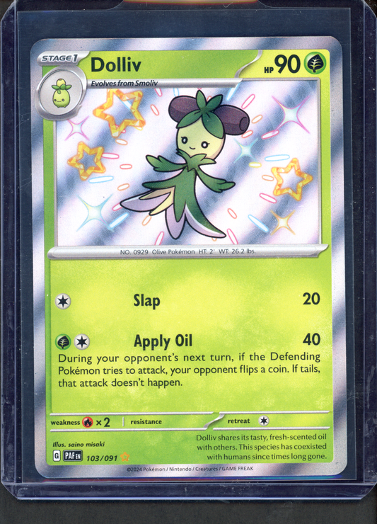 103/091 - Dolliv – Paldean Fates – Shiny Rare