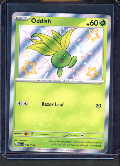 092/091 - Oddish – Paldean Fates – Shiny Rare