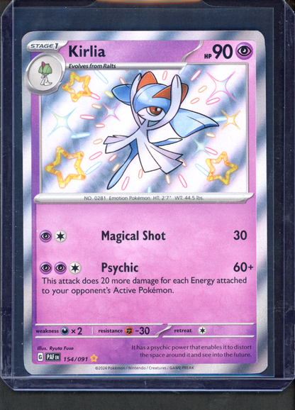 154/091 - Kirlia – Paldean Fates – Shiny Rare