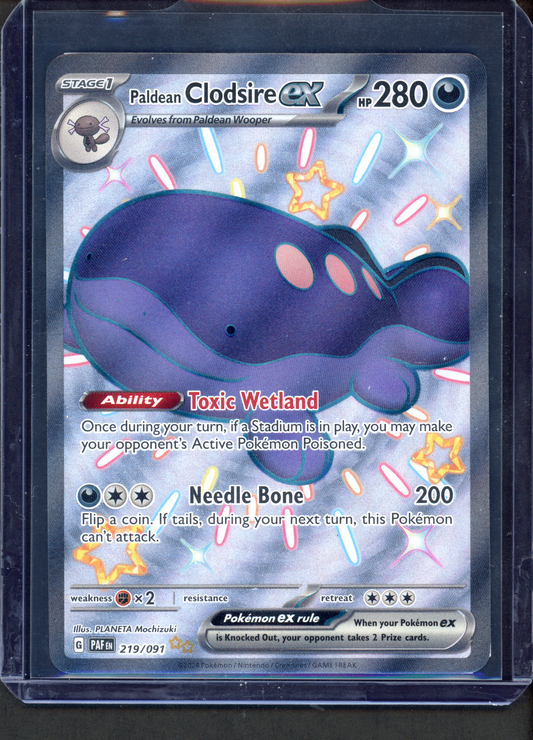 219/091 - Paldean Clodsire ex – Paldean Fates – Shiny Ultra Rare