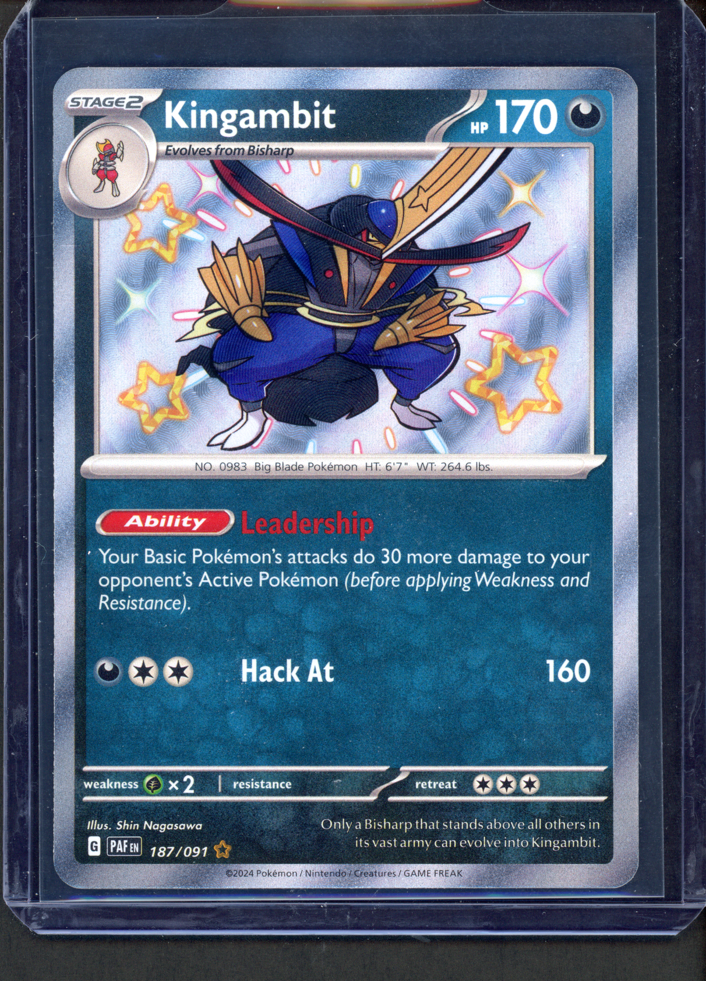 187/091 - Kingambit – Paldean Fates – Shiny Rare