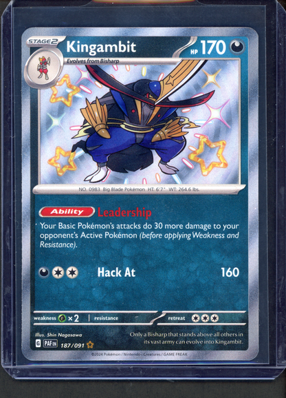 187/091 - Kingambit – Paldean Fates – Shiny Rare