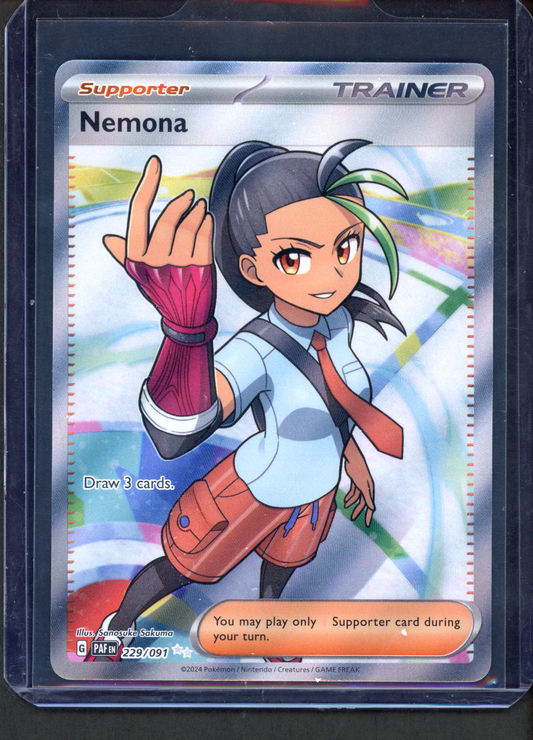 229/091 - Nemona – Paldean Fates – Ultra Rare