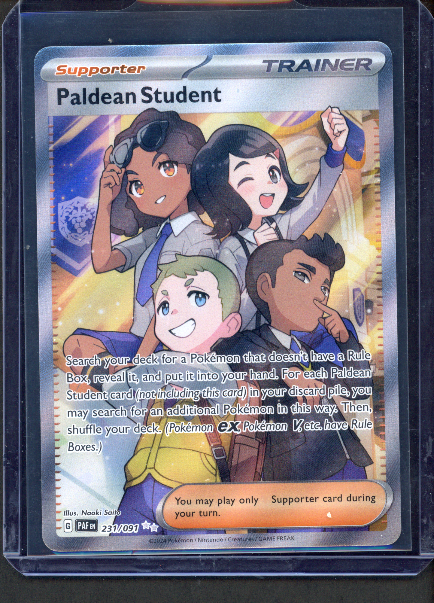 231/091 - Paldean Student – Paldean Fates – Ultra Rare