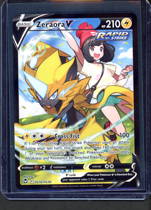 TG16/030 - Zeraora V – Silver Tempest Trainer Gallery – Rare Holo V