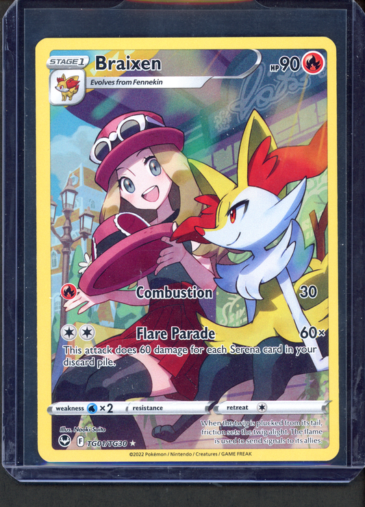 TG01/030 - Braixen – Silver Tempest Trainer Gallery – Trainer Gallery Rare Holo