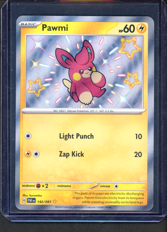 142/091 - Pawmi – Paldean Fates – Shiny Rare