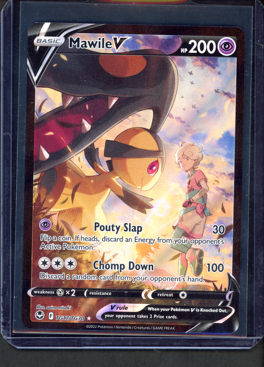 TG17/030 - Mawile V – Silver Tempest Trainer Gallery – Rare Holo V