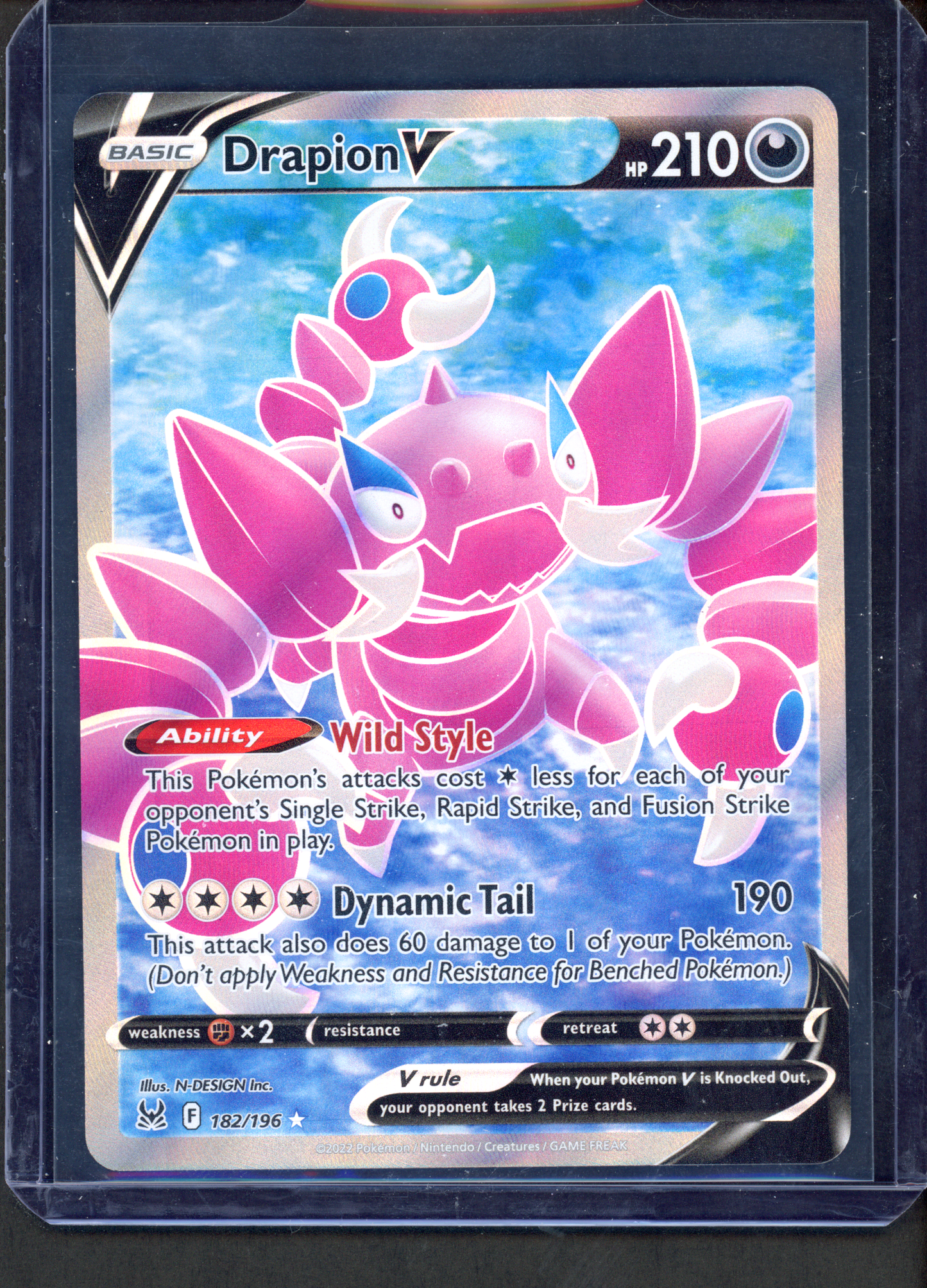182/196 - Drapion V – Lost Origin – Rare Ultra