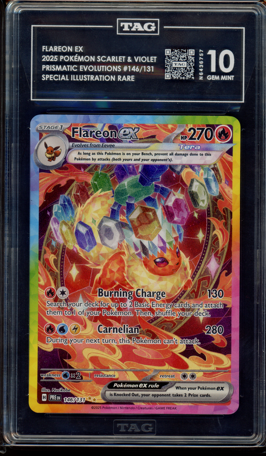146/131 - Flareon ex – Prismatic Evolutions – Special Illustration Rare (Graded)