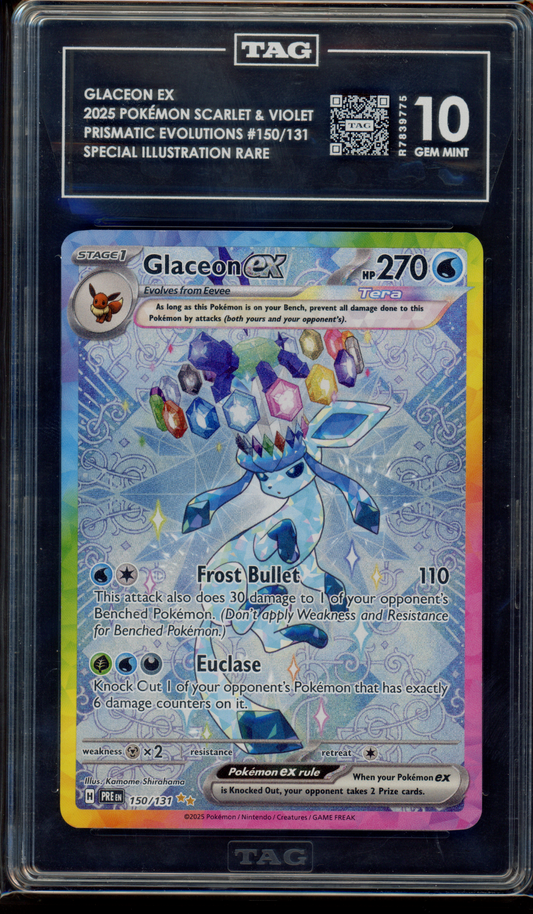150/131 - Glaceon ex – Prismatic Evolutions – Special Illustration Rare (Graded)