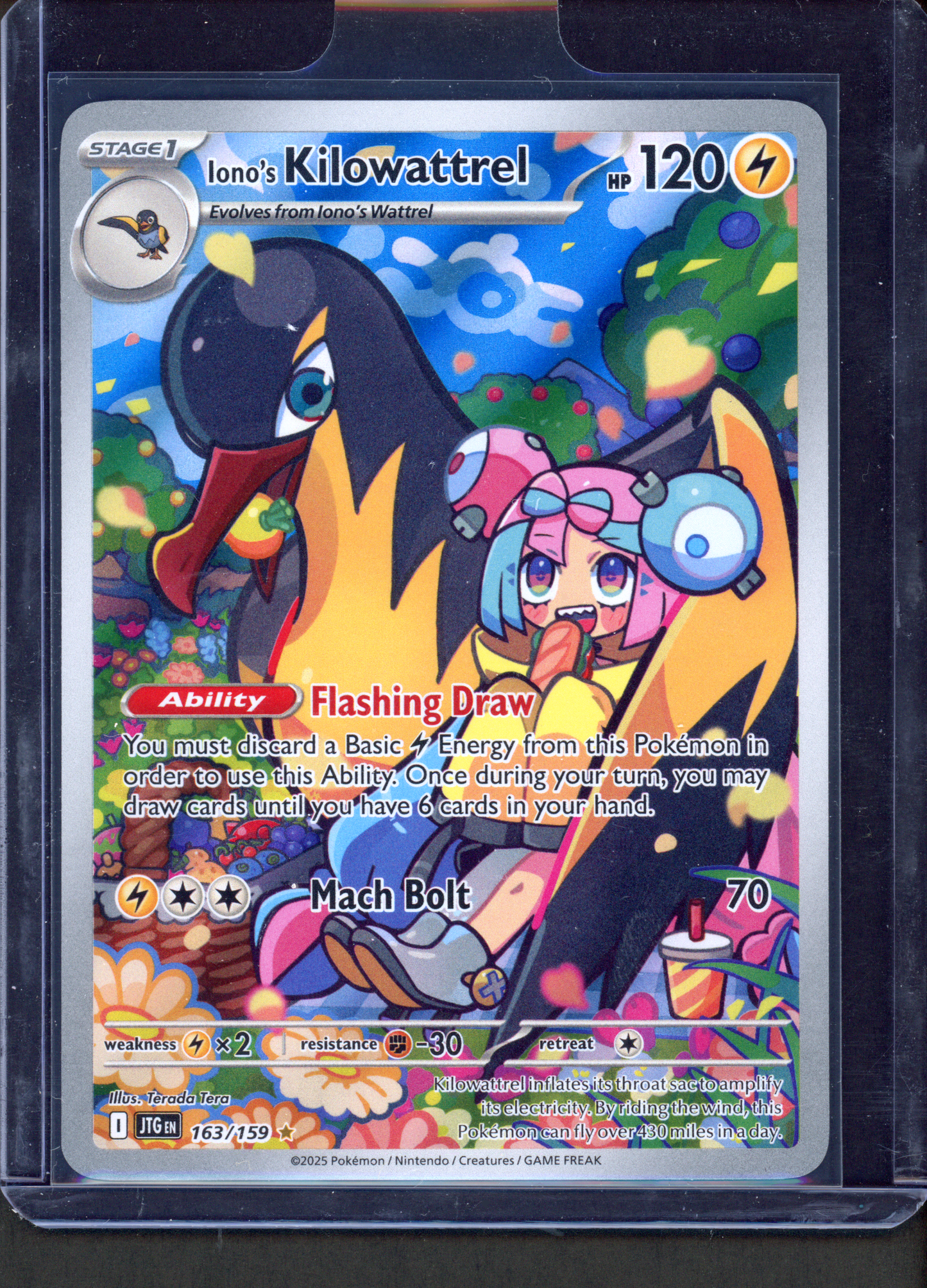 163/159 - Iono's Kilowattrel – Journey Together – Illustration Rare