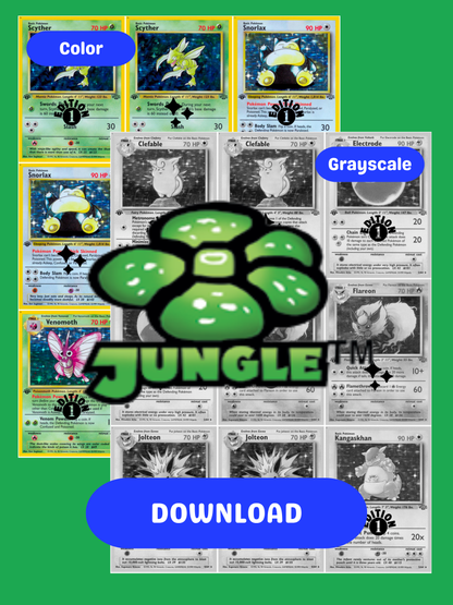 Base: Jungle Printable Master and Complete Set Binder Placeholders + Checklist (Digital Download)