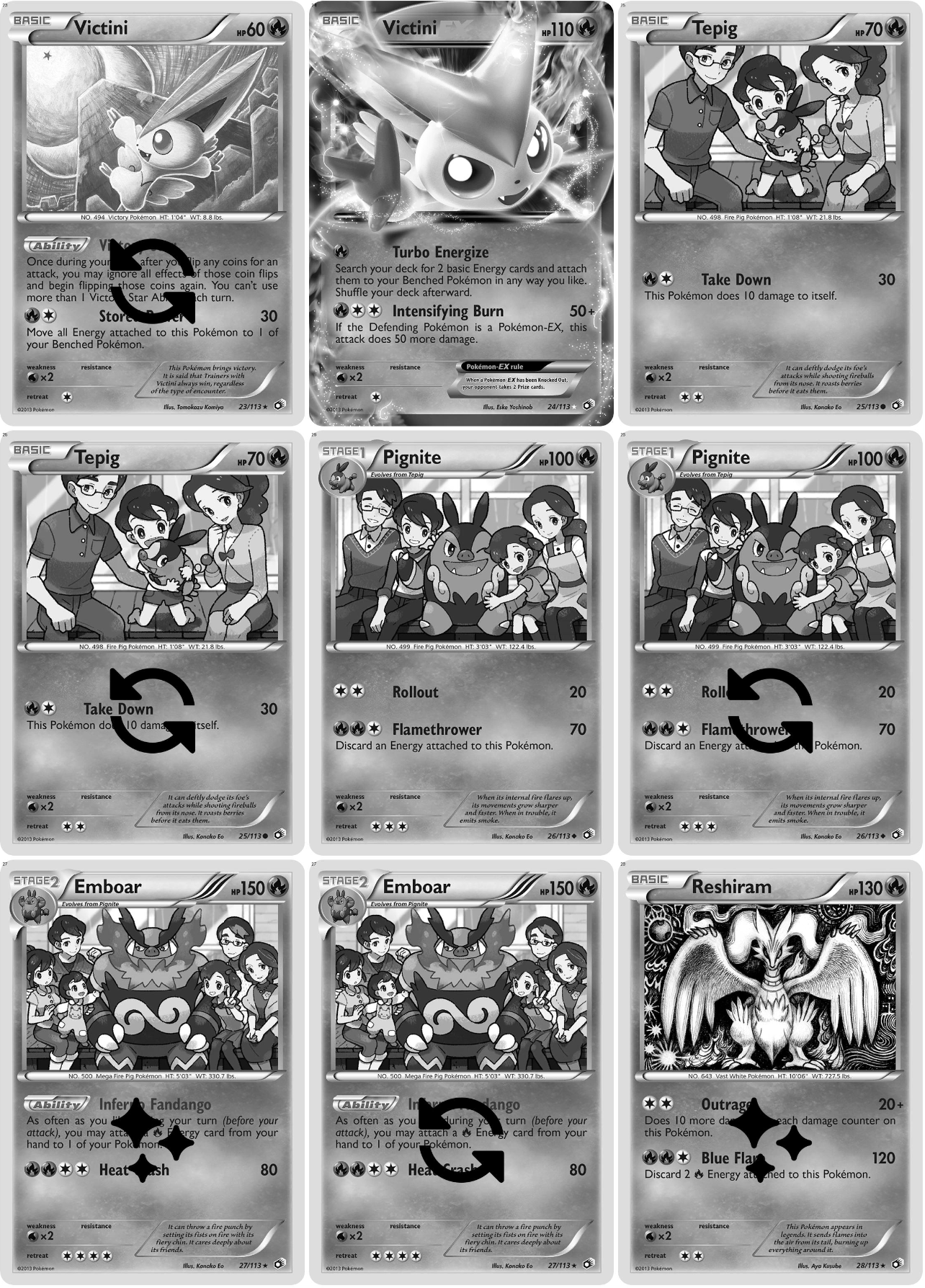 Black & White: Legendary Treasures Printable Master and Complete Set Binder Placeholders + Checklist (Digital Download)