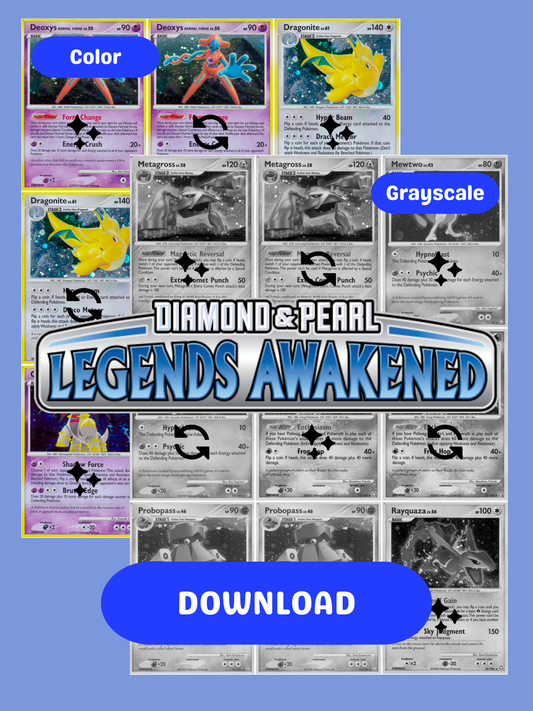 Diamond & Pearl: Legends Awakened Printable Master and Complete Set Binder Placeholders + Checklist (Digital Download)