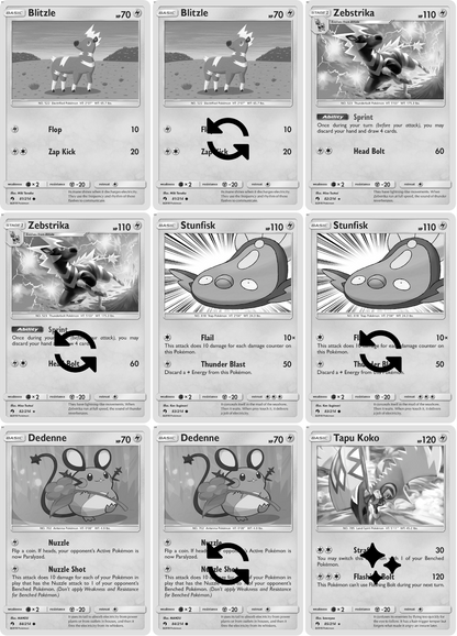 Sun & Moon: Lost Thunder Printable Master and Complete Set Binder Placeholders + Checklist (Digital Download)