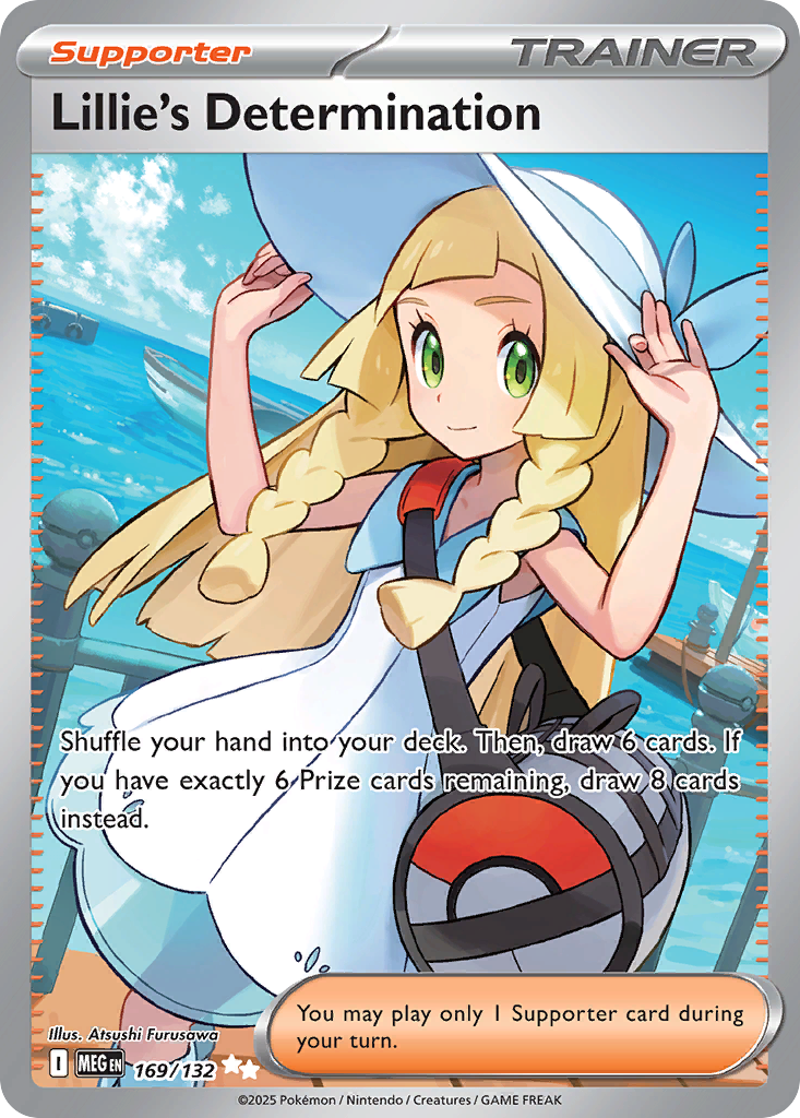 Lillie's Determination Pokémon Card 169/132 from Mega Evolution