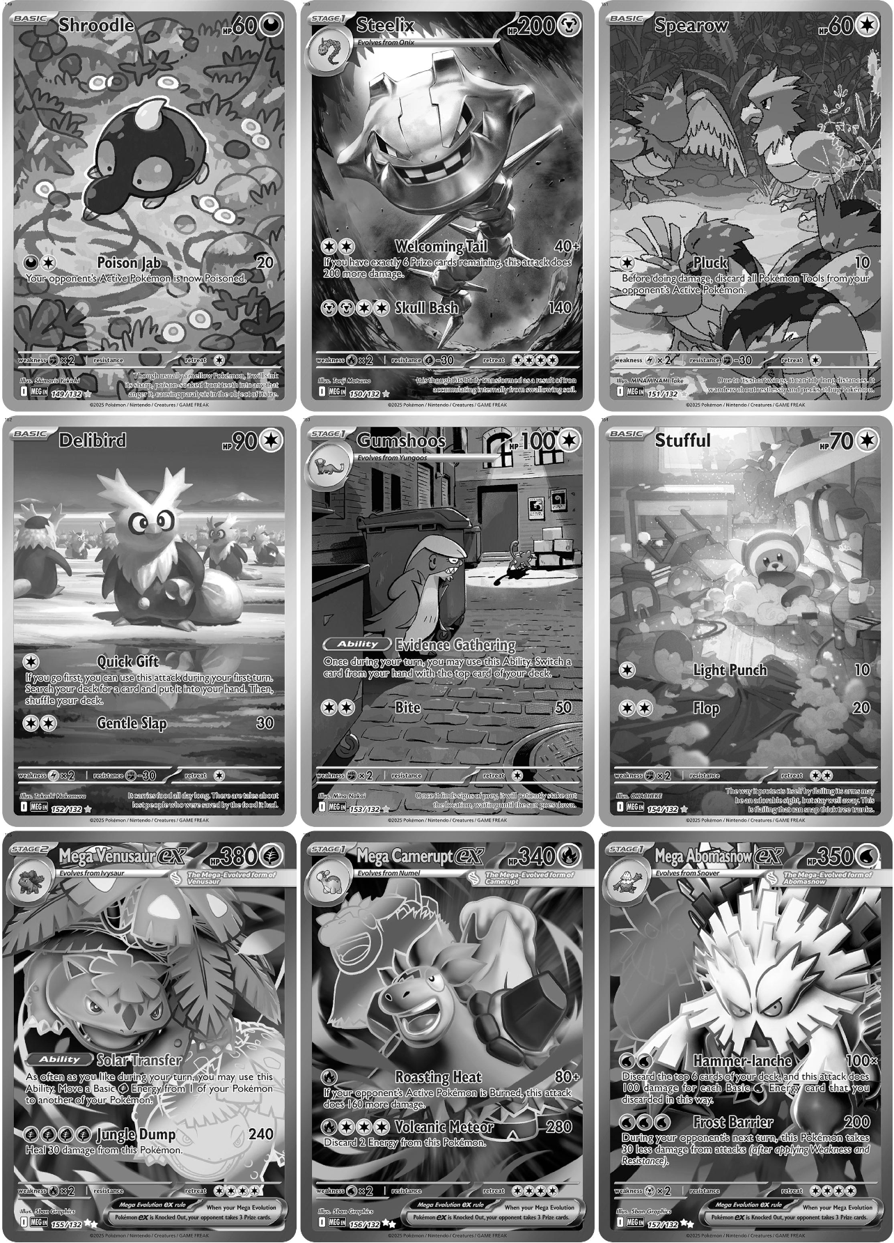 Mega Evolution: Base Set Printable Master and Complete Set Binder Placeholders + Checklist (Digital Download)