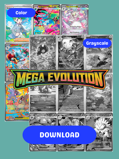 Mega Evolution: Base Set Printable Master and Complete Set Binder Placeholders + Checklist (Digital Download)