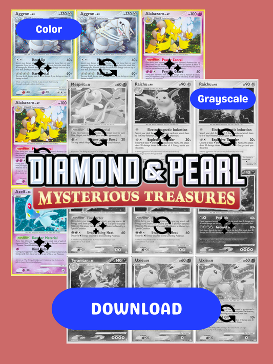 Diamond & Pearl: Mysterious Treasures Printable Master and Complete Set Binder Placeholders + Checklist (Digital Download)